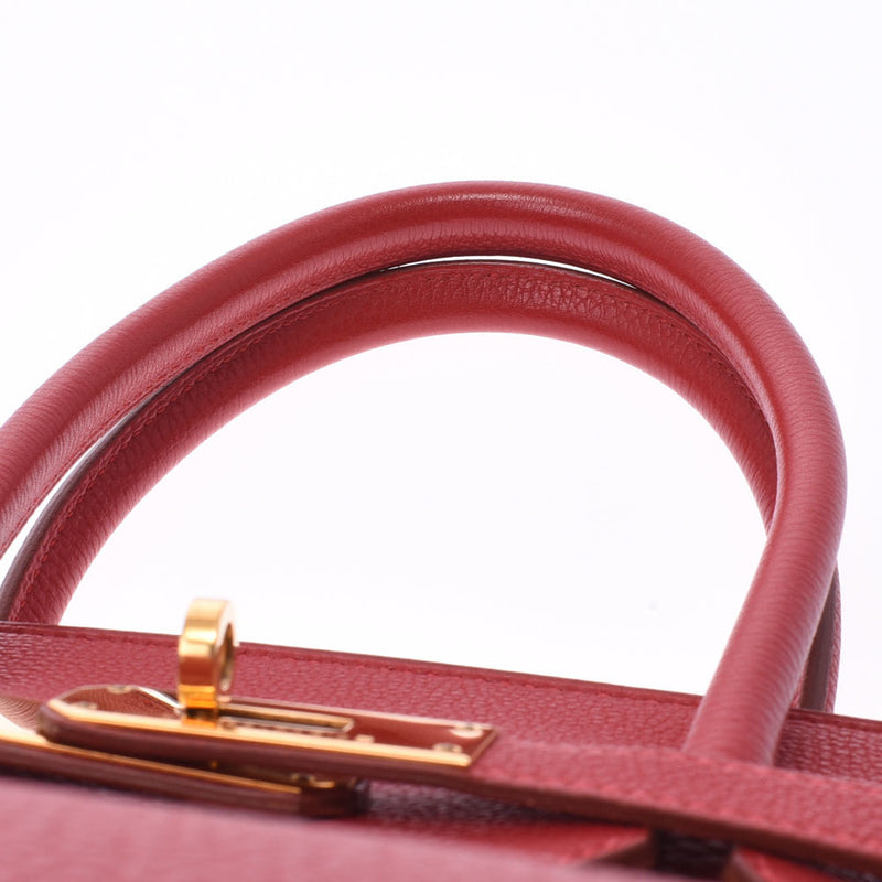 HERMES Hermes Birkin 35 Rouge Biff  E engraved around 2001 Unisex Togo handbag