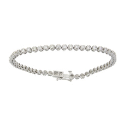 Natural 2.18ct Diamond Tennis Bracelet 14KT White Gold