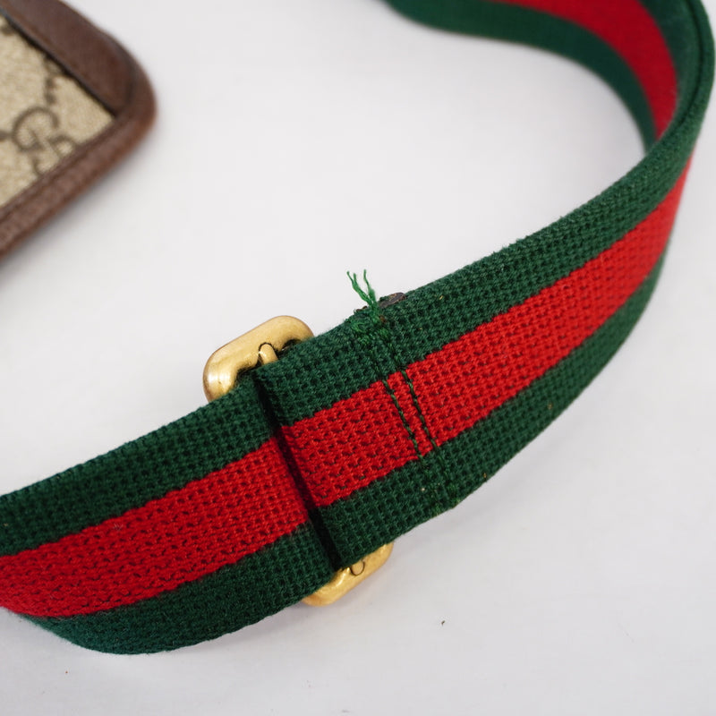 Auth Gucci Sherry Line Waist Bag 493930 Womens GG Supreme Fanny PackSling Bag