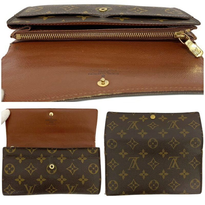 Louis Vuitton Portofeuil Sarah Brown Monogram M61734 Wallet TH0060 LOUIS VUITTON LV Folded Women's Men's