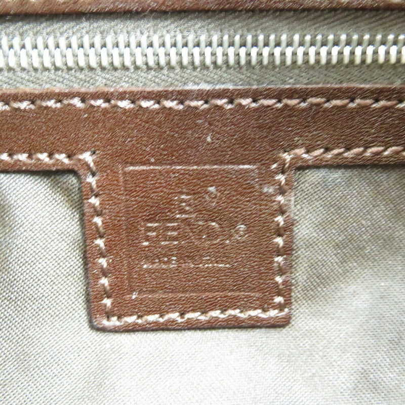 Fendi Mamma Bucket Zucca Pattern Handbag Brown Canvas Leather 0012FENDI