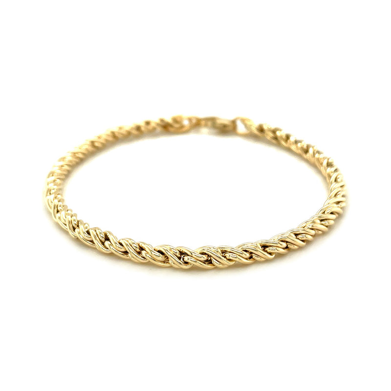 14k Yellow Gold 7 1/2 inch Braid Link Bracelet