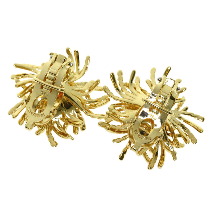 Tiffany Jean Schlumberger Diamond Earrings K18 Yellow Gold Womens TIFFANY & Co.