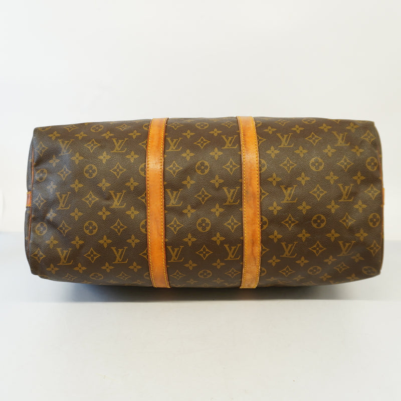 Auth Louis Vuitton Boston Bag Monogram Keepall Bandolier 50 M41416 Unisex