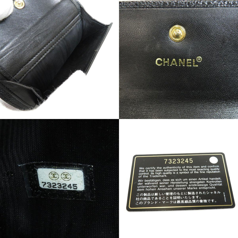Chanel Coco Mark Bi-Fold Wallet Caviar Skin Ladies CHANEL