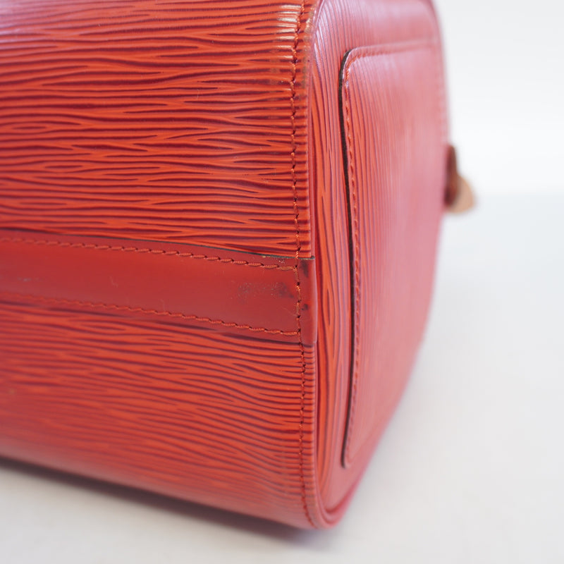 Auth Louis Vuitton Handbag Epi Speedy 25 M43017 Castilean Red