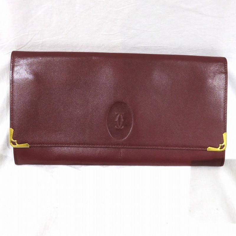 Cartier Mustline Bordeaux Bag Clutch Second Unisex