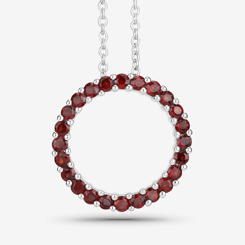 0.96 Carat Genuine Garnet .925 Sterling Silver Pendant