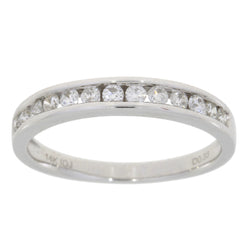 Genuine .33ct Diamond Wedding Band Ring 14KT White Gold