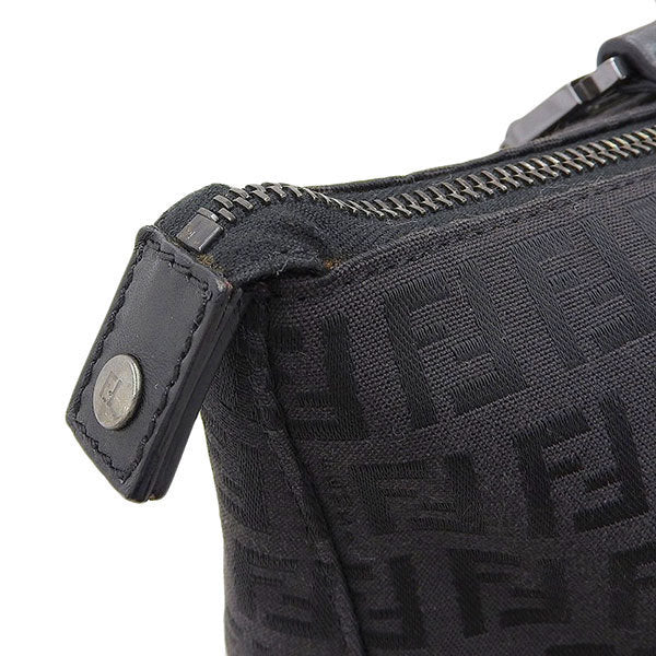 Fendi Zucchino Womens Canvas HandbagTote Bag Black
