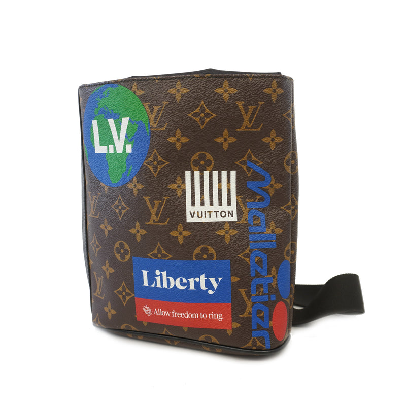 Auth Louis Vuitton Body Bag Monogram Chalk Sling Bag M44625 Unisex