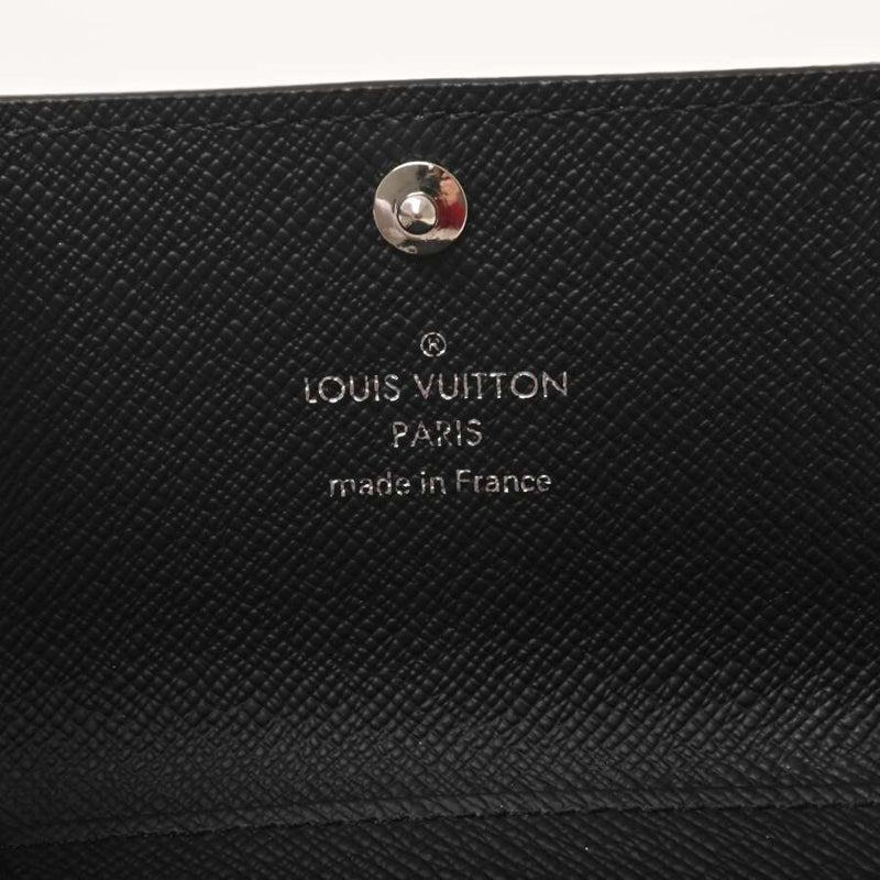 Louis Vuitton Graffiti 6 Key Case Black PVC Leather