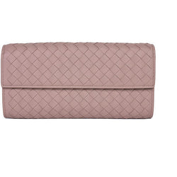 BOTTEGA VENETA Intrecciato long wallet nappa leather pink 150509