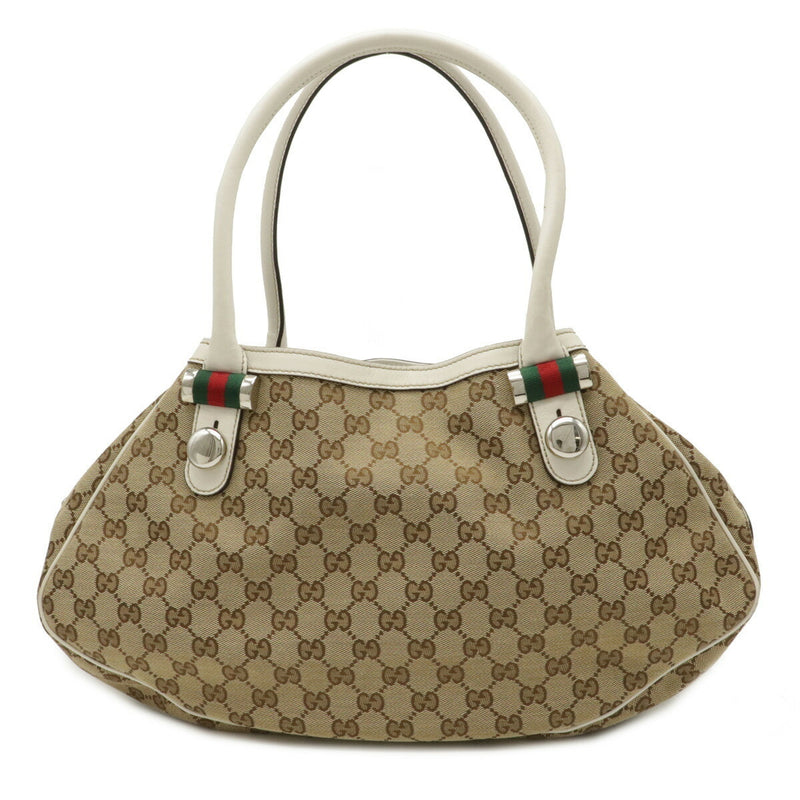 GUCCI Gucci GG canvas MATCH BALL match ball sherry line shoulder bag leather khaki beige white 232971