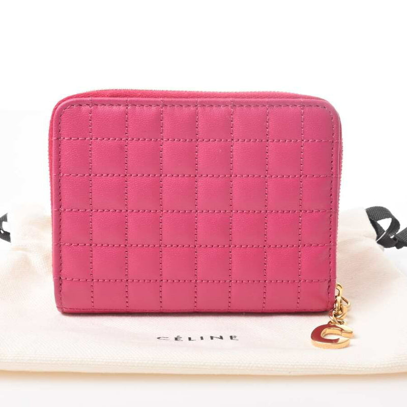 Celine Womens Leather Coin Purse/coin Case Pink