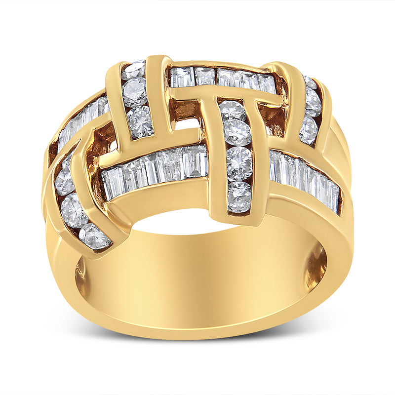 14K Yellow Gold 1 5/8 ct. TDW Diamond Cocktail Ring (H-I VS2-SI1)