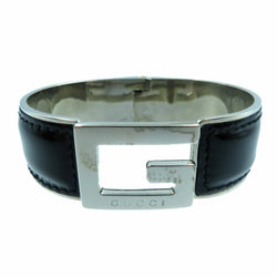 Gucci G Black Silver Enamel Bracelet Bangle 0039 GUCCI