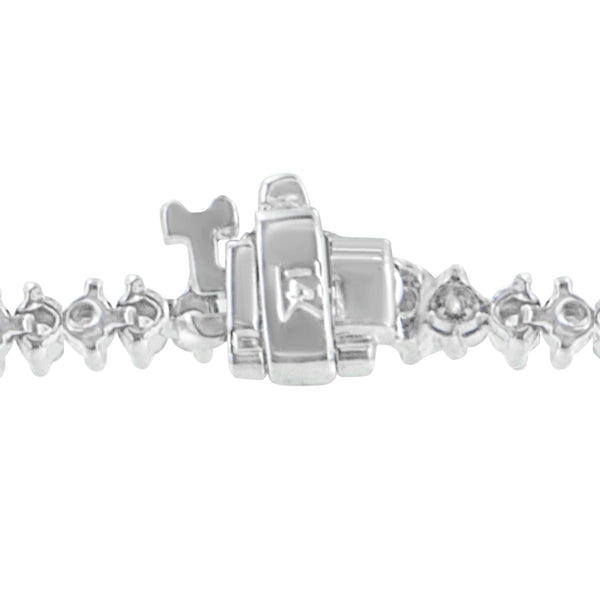 14K White Gold Round Cut Diamond Tennis Bracelet (2.00 cttw, H-I Color, SI2-I1 Clarity)