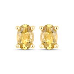 0.86 Carat Genuine Citrine .925 Sterling Silver Earrings