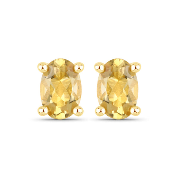 0.86 Carat Genuine Citrine .925 Sterling Silver Earrings