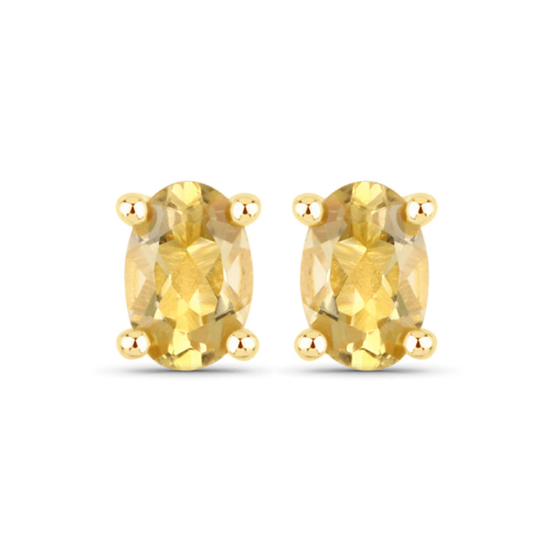 0.86 Carat Genuine Citrine .925 Sterling Silver Earrings