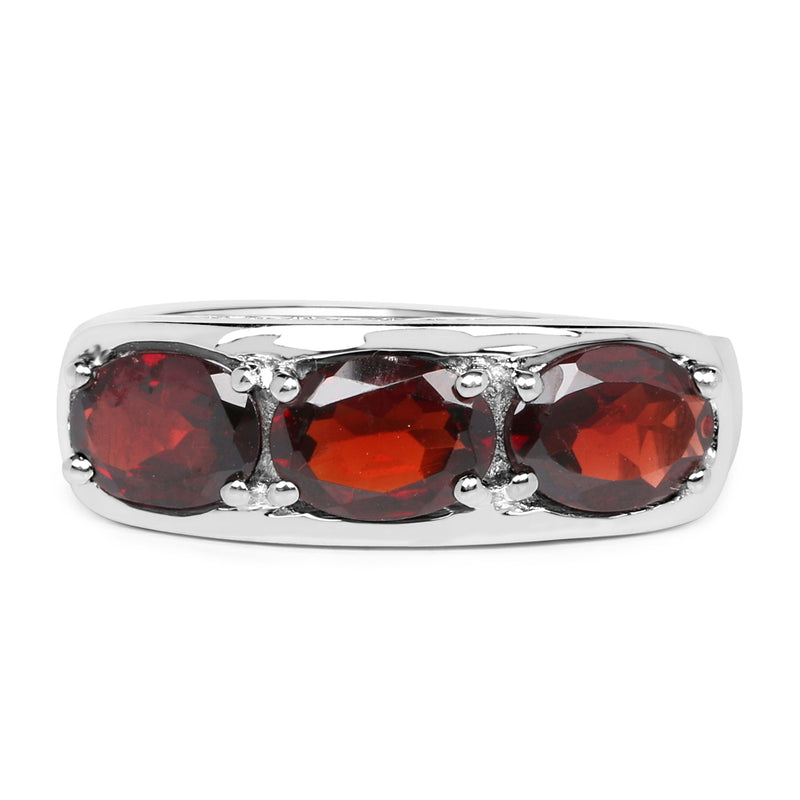 2.85 Carat Genuine  Garnet .925 Sterling Silver Ring