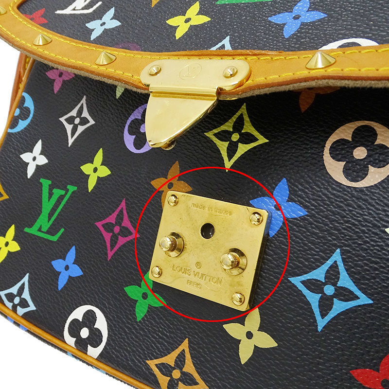 Louis Vuitton M92639 Womens Shoulder Bag BlackMonogramMulti-colorNoir