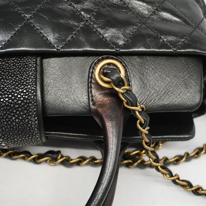 Auth Chanel Matelasse 2way Bag 2way Bag Womens Leather HandbagShoulder Bag Bla