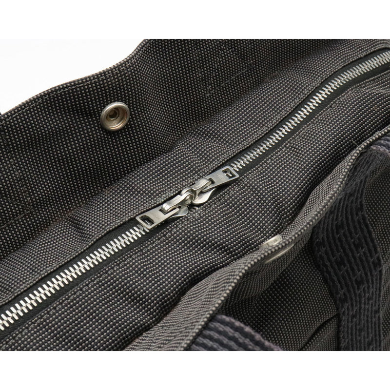 HERMES Hermes Aleline Tote MM Bag Handbag Canvas Gray Black