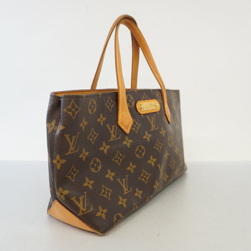 Auth Louis Vuitton Monogram Wilshere PM M45643 Womens HandbagTote Bag