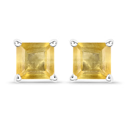 0.62 Carat Genuine Citrine .925 Sterling Silver Earrings