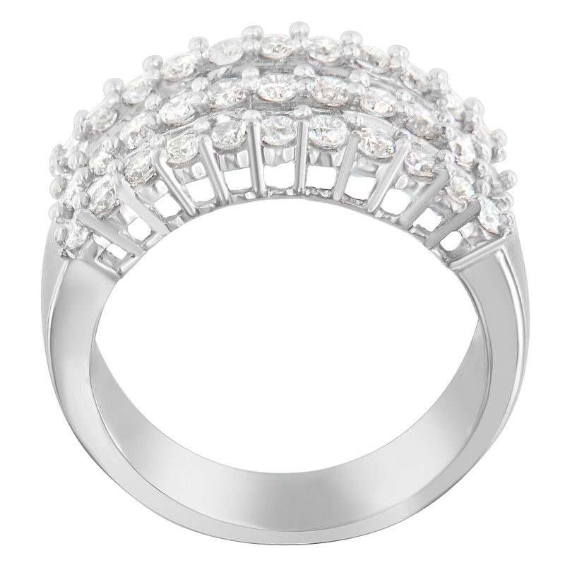 14K White Gold 2ct TDW Round and Baguette-cut Diamond Ring (H-I SI2-I1)