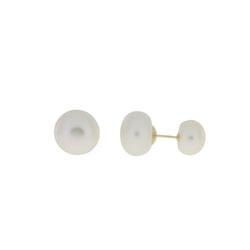 Fresh Water Pearl Stud Earrings 14KT Yellow Gold