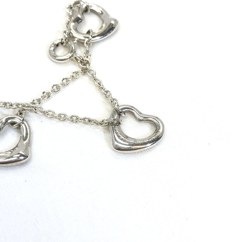 TIFFANY & Co. Tiffany Bracelet Mini Open Heart 5P Silver Elsa Peretti 925 Chain Ladies