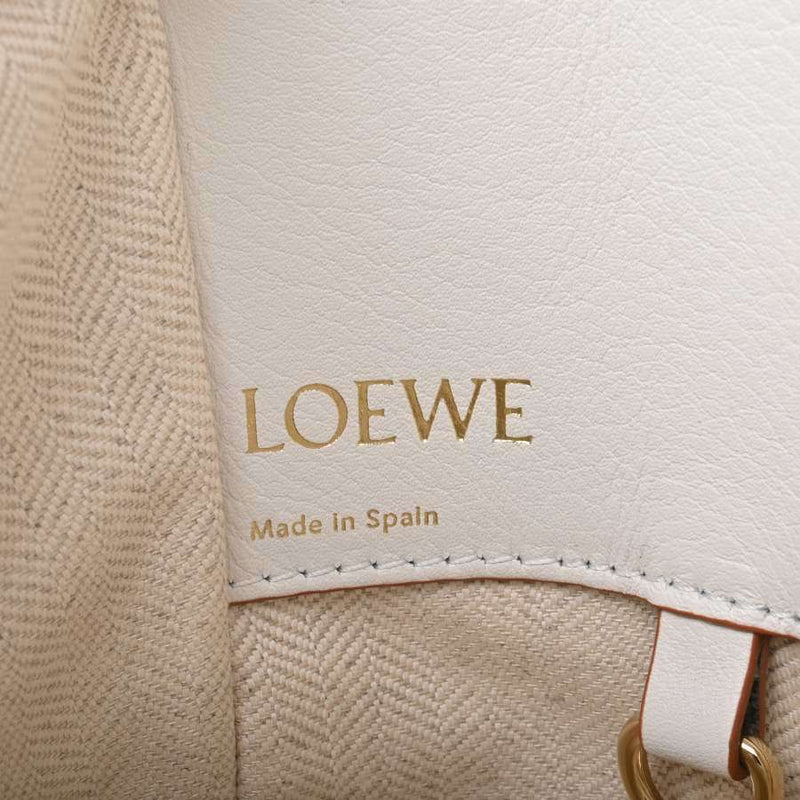 LOEWE Loewe Jaguar Leather Hammock Small 2WAY Handbag White