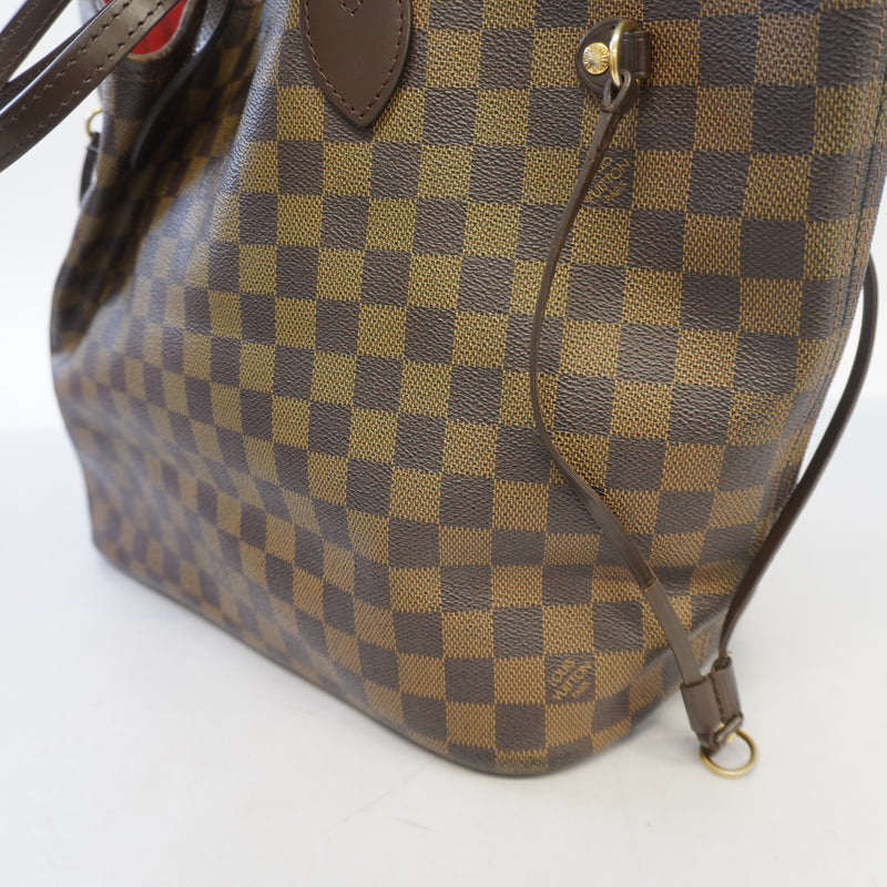 Auth Louis Vuitton Damier Neverfull MM N51105 Womens Tote Bag