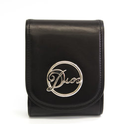 Christian Dior Belt Pouch Unisex Leather Pouch Black
