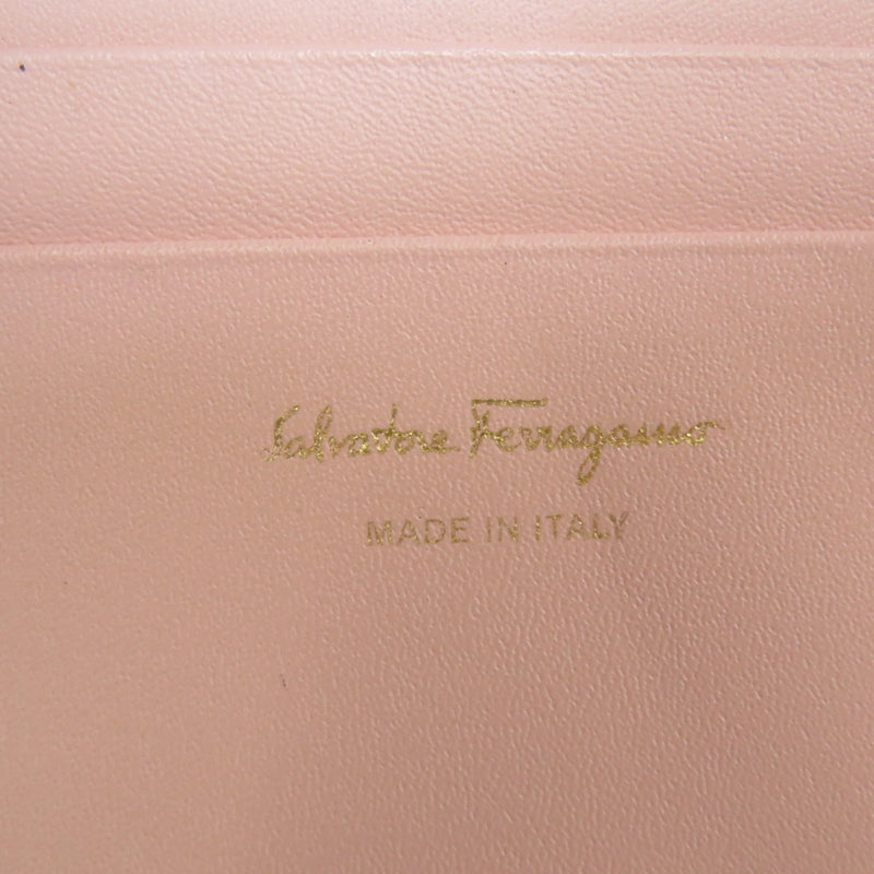 Salvatore Ferragamo Vala Ribbon Bi-Fold Wallet Calf Ladies