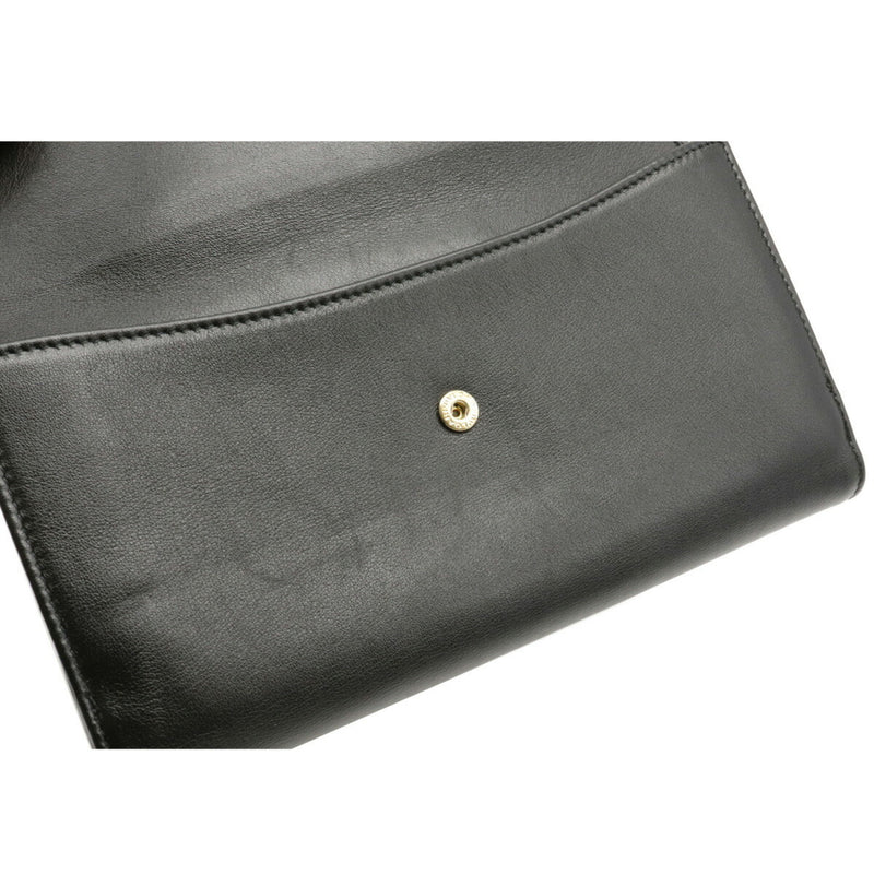 BVLGARI Corolle Bi-Fold Wallet Leather Black 31869