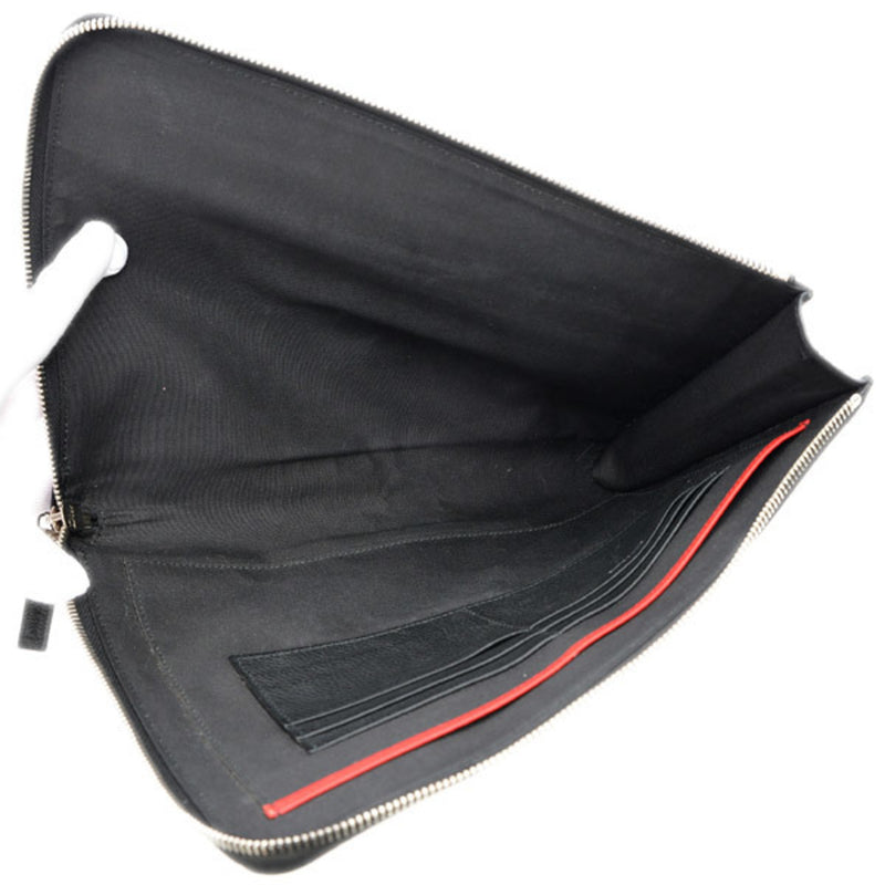 Dior Homme Clutch Bag Leather Red Black