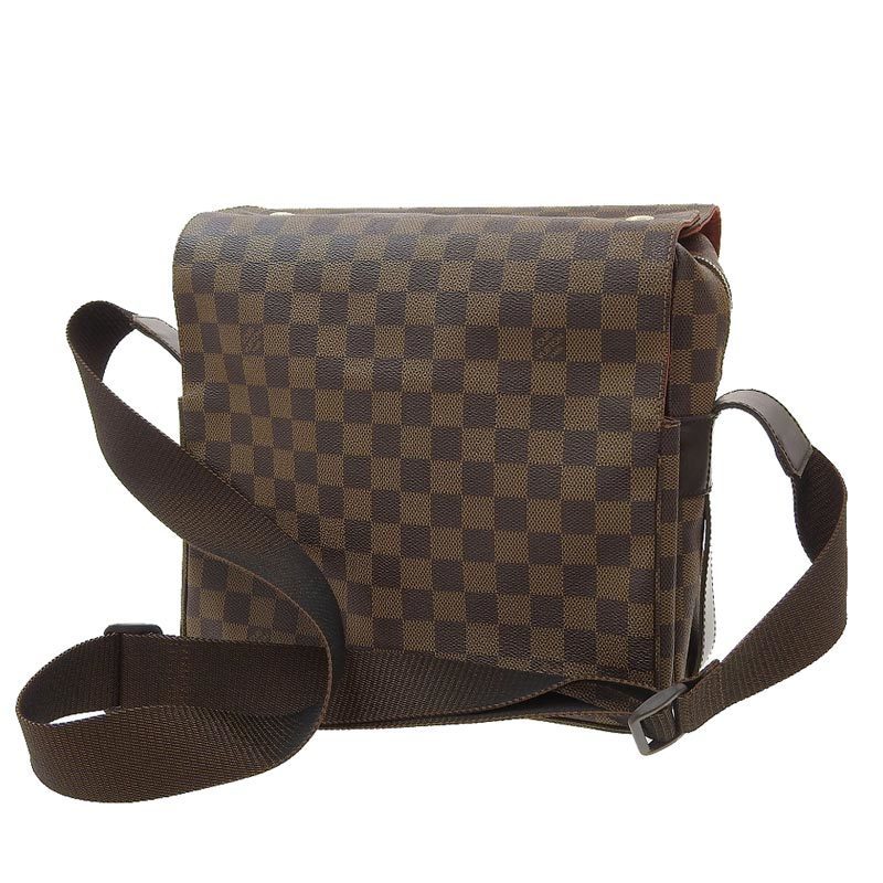 Louis Vuitton Damier Naviglio Shoulder Bag Ebene N45255