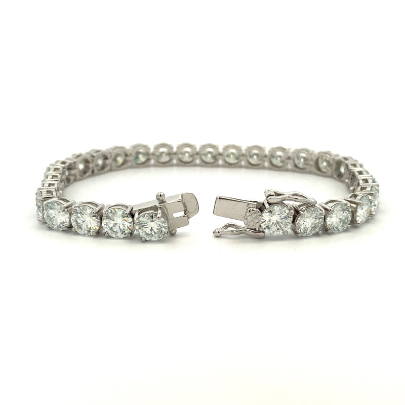 24.00ct Moissanite Tennis Bracelet Sterling Silver