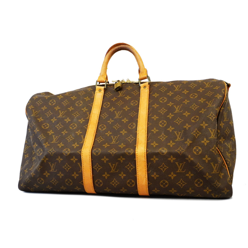 Auth Louis Vuitton Monogram Keepol Band Lier 55 M41414 MenWomenUnisex Boston BagHandbagShoulder Bag