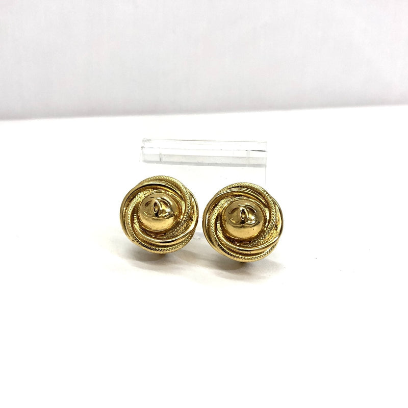 CHANEL Chanel Earrings Coco Mark Gold 97A Round Case Ladies