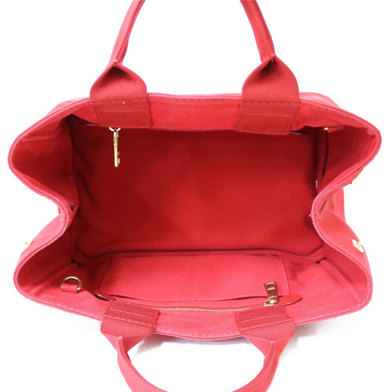 Prada Handbag Shoulder Bag Kanapatoto Red Ladies Canvas