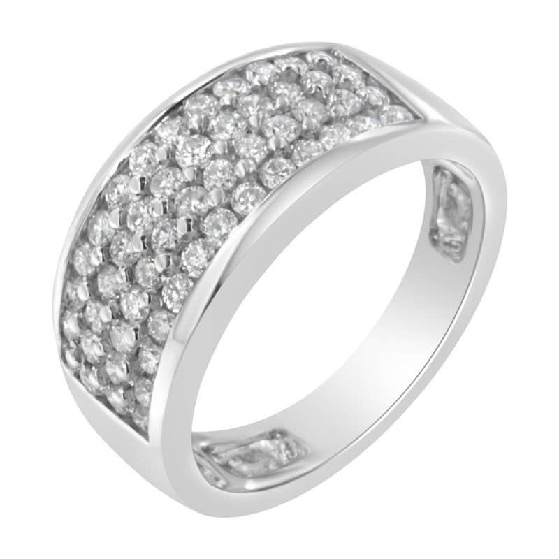 14K White Gold Round Cut Diamond Ring (1.0 Cttw, H-I Color, SI2-I1 Clarity) - Size 6-1/2