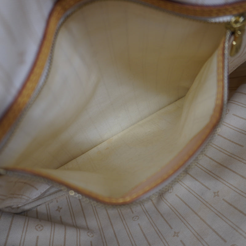 Auth Louis Vuitton Tote Bag Damier Azur Neverfull MM N51107