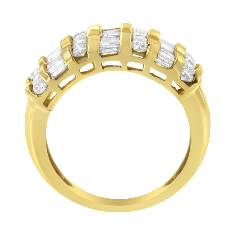 14kt Yellow Gold 1 ct TDW Diamond Band Ring (H-ISI1-SI2)