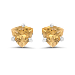 0.90 Carat Genuine Citrine .925 Sterling Silver Earrings