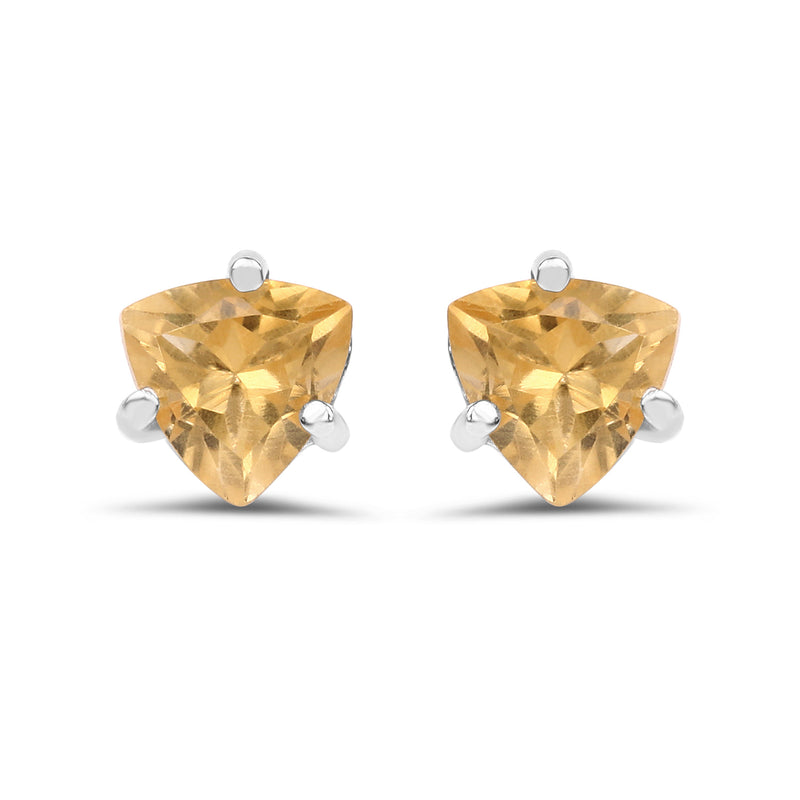 0.90 Carat Genuine Citrine .925 Sterling Silver Earrings